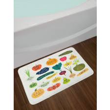 Plant Fruit Vegetable Slogan Bath Mat