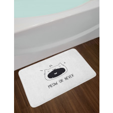 Meow or Never Word Fangs Bath Mat