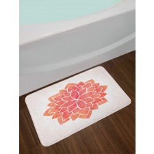 Pattern Lotus Illustration Bath Mat