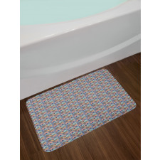 Retro Leaves and Plants Art Bath Mat