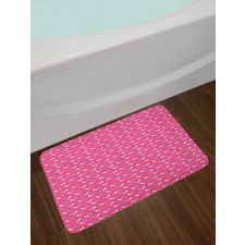 Abstract Flowers Bath Mat