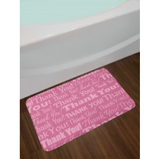 Thankful Message Pink Bath Mat