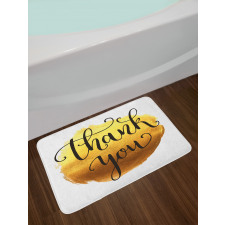 Golden Yellow Round Paint Bath Mat