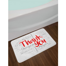 Appreciation Merci Danke Bath Mat