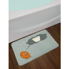 Cookie Dreaming of Milk Bath Mat