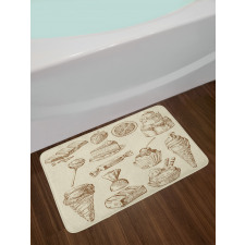 Pieces of Cake Creamy Doodle Bath Mat