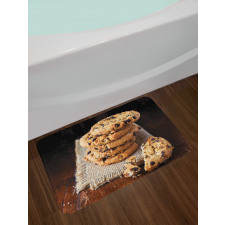 Stacks of Baked Doughy Goods Bath Mat