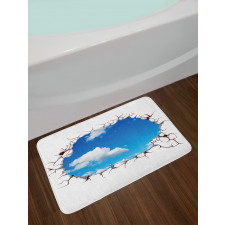 Clouds Scene from Crack Modern Bath Mat