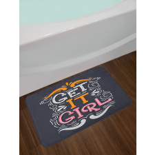 Get It Girl Typography Bath Mat
