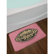 Stamp with Funky Font Bath Mat