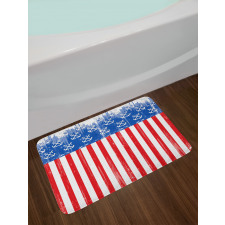 Patriotic Grunge Flag Marine Bath Mat