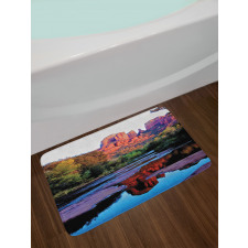 Majestic Cliffs Dawn Photo Bath Mat