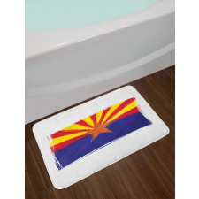 Grunge Design State Flag Bath Mat