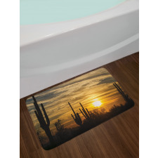 Horizon Skyline and Cactus Bath Mat