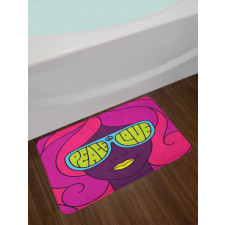 Peace and Love Groovy Girl Bath Mat