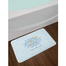 Joy to the World Wording Bath Mat