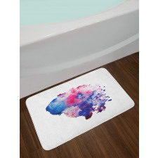 Watercolor Splash Abstract Bath Mat