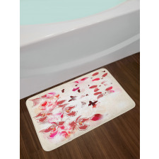 Orchids Butterflies Tropic Bath Mat