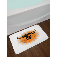 Furious Bull Head Portrait Bath Mat