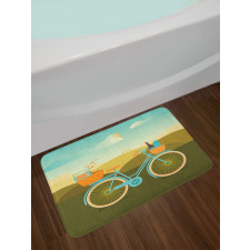 Camping Picnic Themed Bike Bath Mat