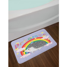 Rainbow Hedgehog Unicorn Bath Mat