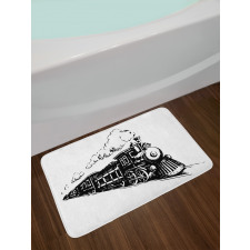 Retro Steam Locomotive Bath Mat