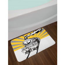 Locomotive Sunburst Effect Bath Mat