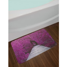 Spring Landscape  Floral Bath Mat