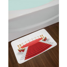 Round Stage with Stairs Bath Mat