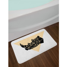 Angular Animal Design Graphic Bath Mat