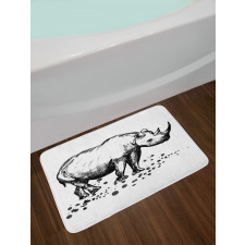 Animal with Paint Splashes Bath Mat