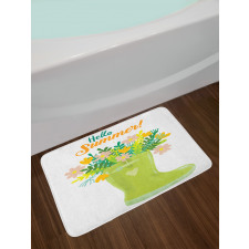 Green Tone Garden Boot Bath Mat