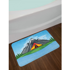 Camping Cartoon Bath Mat