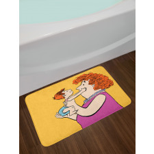 Woman with Her Grandkid Bath Mat