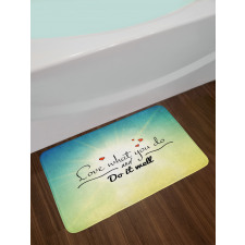 Hearts and Powerful Message Bath Mat