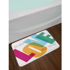 Vintage Colorful Letter Art Bath Mat