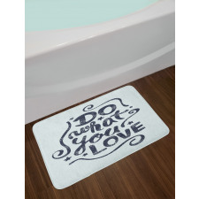 Lettering Blue Grunge Star Bath Mat