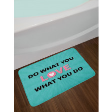 Starburst Lines with Phrase Bath Mat