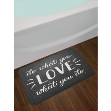 Hand Lettering Typography Bath Mat