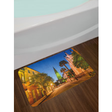 Street at Sunset Scene Bath Mat