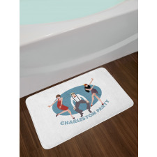 Vintage Dancing People Bath Mat