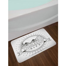 Minimal City Skyline Bath Mat