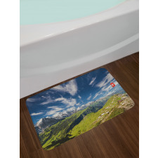 View of the Swiss Alps Bath Mat