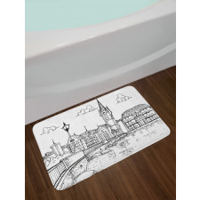 Sketch Style Zurich Bath Mat