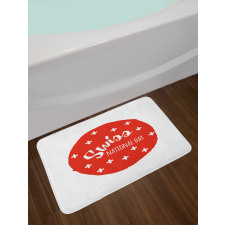 National Day Monochrome Bath Mat