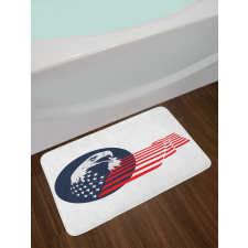 Eagle with Stars Stripes Bath Mat