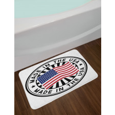 National Flag Stamp Design Bath Mat