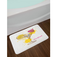 Vodka Martini Lemon Bath Mat