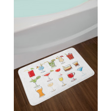 Alcoholic Drinks Art Bath Mat