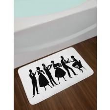 50s Party People Bath Mat